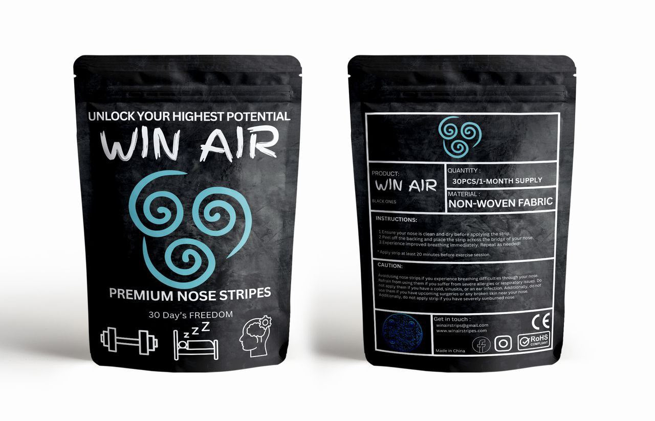 Win Air Black Nose Strips – Breathe Better, Perform Stronger